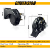 GENEROX LIU HJG Dual Tone Horn Set with Relay & Wiring Kit | High-Low Sound for Bike, Car & Bus
