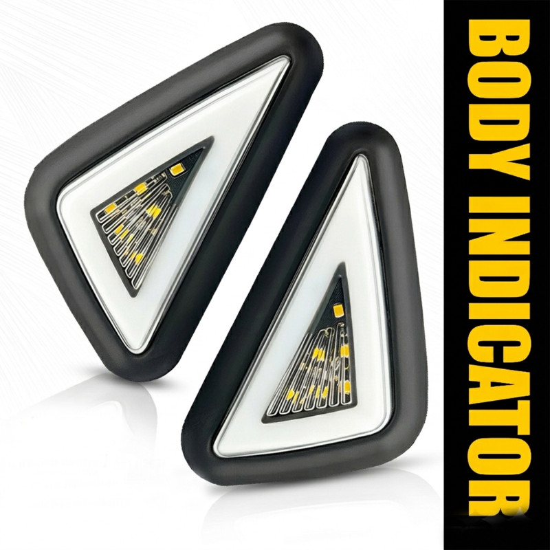 GENEROX LED Body Indicator for Bike | Red & Yellow Dual Color Flexible Indicator Light