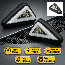 GENEROX LED Body Indicator for Bike | Red & Yellow Dual Color Flexible Indicator Light