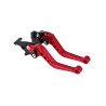 GENEROX CNC Aluminum Clutch & Front Brake Lever Set | Premium Red Adjustable Lever for Motorcycle