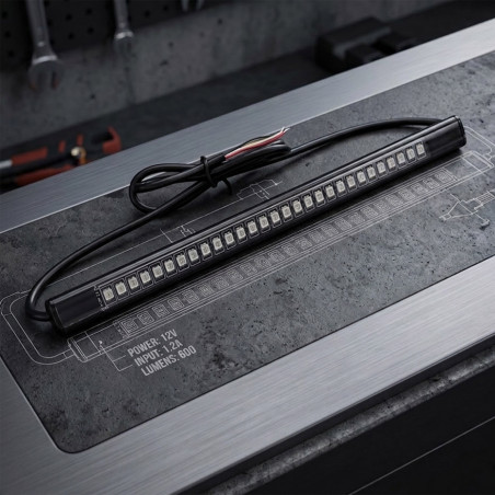 GENEROX Flexible LED Brake Light | Amber & Red Dual Color Universal Tail Light for Bike & Motorcycle