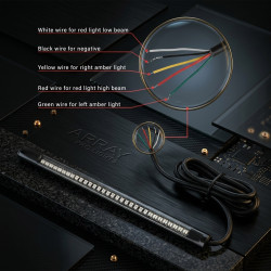 GENEROX Flexible LED Brake Light | Amber & Red Dual Color Universal Tail Light for Bike & Motorcycle