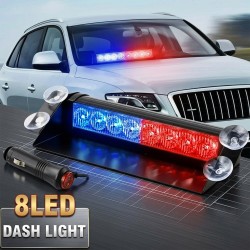 GENEROX 8 LED Police Light Car